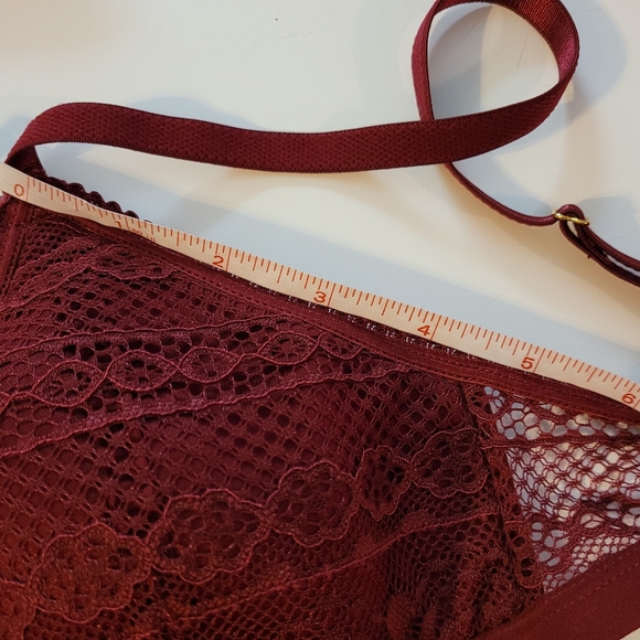Front Cage Weave Merlot Bralette - Picture 8 of 11